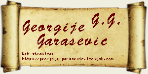 Georgije Garašević vizit kartica